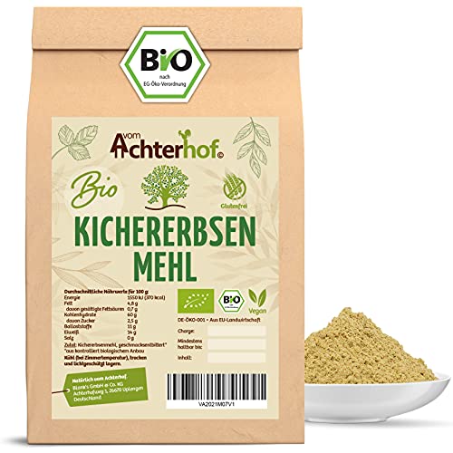 Kichererbsenmehl BIO 250g | geschmacksentbittertes Mehl | glutenfreie Alternative zu Weizenmehl | höchste Bioqualität | leicht nussiger Geschmack | ideal für die vegane Küche | vom Achterhof von vom-Achterhof