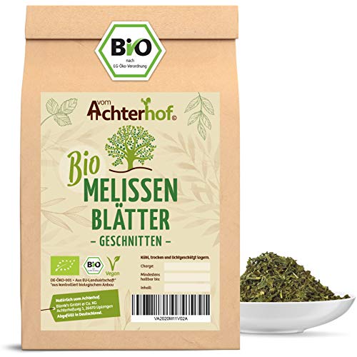 Melissentee BIO | 100g | 100% Melisse ohne Zusätze | Melissenblätter Tee getrocknet geschnitten lose | vom Achterhof von vom-Achterhof