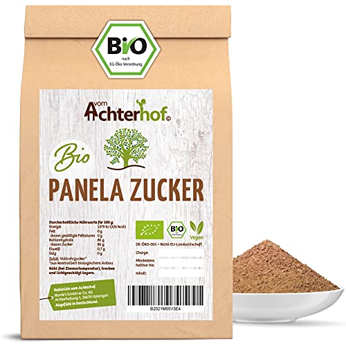 Panela Zucker BIO 1000g | Vollrohrzucker aus Kolumbien | Brauner Zucker ohne Zusätze | Bio Rohrzucker aus kontrolliert biologischem Anbau | Panelazucker unraffiniert | vom Achterhof von vom-Achterhof