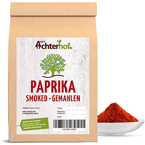Paprika smoked (500g) süß geräuchert Paprikapulver original spanisch Pimenton de la Vera vom-Achterhof von vom-Achterhof