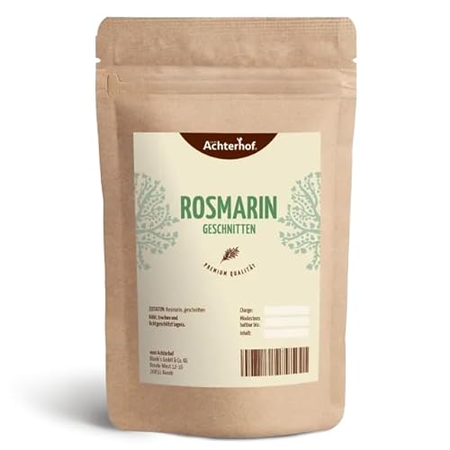 Rosmarin getrocknet 1000g | 100% rein und naturbelassen für Gewürzmischungen und Rosmarin-Tee | Rosmarin Nadeln geschnitten | mediterranes Gewürz | intensives Aroma | vom Achterhof von vom-Achterhof