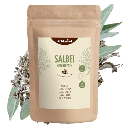 Salbei 100g | Salbeiblätter getrocknet und geschnitten | Salbeitee | Salbei-Gewürz | vom Achterhof von vom-Achterhof