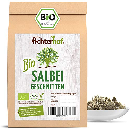 Salbei Bio 250g | Salbeiblätter getrocknet und geschnitten | naturrein in Bio-Qualität | Salbeitee | vom Achterhof von vom-Achterhof