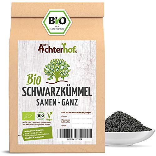 Schwarzkümmelsamen Bio ganz (500g) original nigella sativa ägyptischer Schwarzkümmel Samen ganz vom-Achterhof von vom-Achterhof