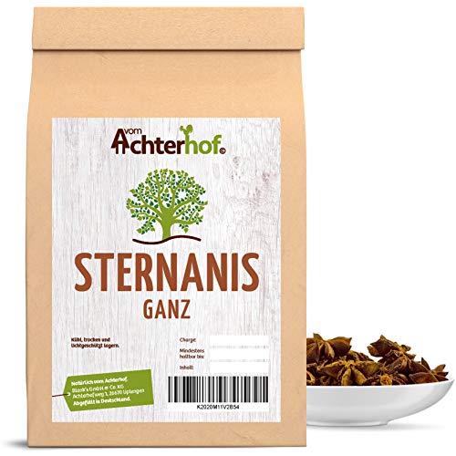 Sternanis ganz 250g | hocharomatische Anissterne | ideal zum Kochen und Backen, für Gewürzmischungen oder zum Dekorieren | vom Achterhof von vom-Achterhof