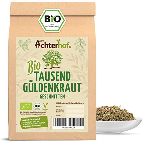 Tausendgüldenkraut Tee Bio (500g) lose geschnitten Tausendgüldenkrauttee von vom-Achterhof