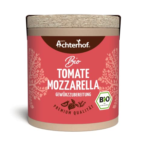 Tomate Mozzarella Gewürzzubereitung Bio 57g | Caprese Gewürz | ideal für Tomaten Mozzarella Salat, oder als Pasta oder Pizza Gewürz | Bio-Qualität | vom Achterhof von vom-Achterhof