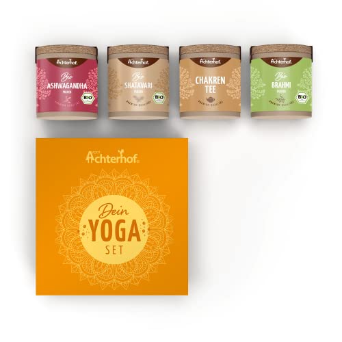 Yoga Geschenkset | Ashwagandha Pulver Bio, Shatavari Pulver Bio, Brahmi Pulver Bio & Chakren Tee | vom Achterhof von vom-Achterhof