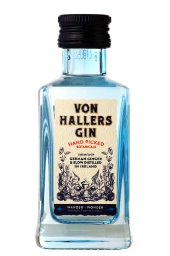 VON HALLERS GIN Original I London Dry Gin I Handgepflückte Botanicals aus dem botanischen Garten in Göttingen I 12er Tray I 44% Vol. I 12x 0,05 l von VON HALLERS