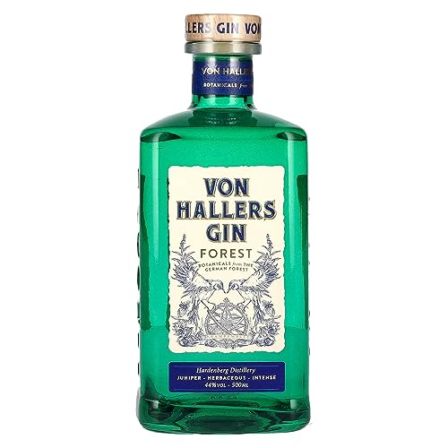 VON HALLERS GIN Forest I Dry Gin I Intensiv würziger Geschmack I Botanicals des deutschen Waldes I 44% Vol. I 0,5 l von VON HALLERS