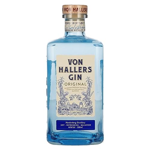 VON HALLERS GIN Original I London Dry Gin I Handgepflückte Botanicals aus dem botanischen Garten in Göttingen I Erfrischender Gin mit Zitrusnote und Kalamus I 44% Vol. I 0,5 l VON HALLERS GIN Original I London Dry Gin I Handgepflückte Botanicals aus dem botanischen Garten in Göttingen I Erfrischender Gin mit Zitrusnote und Kalamus I 44% Vol. I 0,5 l von VON HALLERS