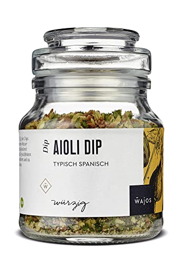 WAJOS Aioli Dip 115 g - typisch spanische Gewürzmischung für Knoblauch Dip | Aioli Gewürz | Aioli Gewürzmischung | Tapas Gewürz von wajos