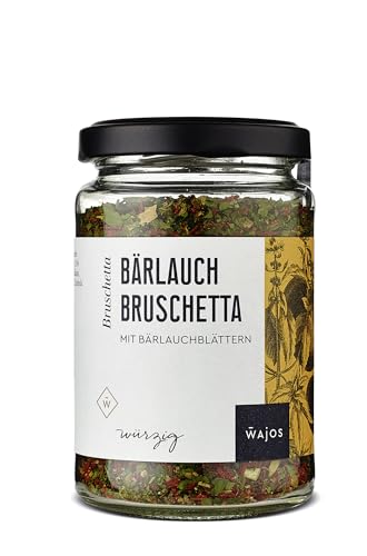 WAJOS Bärlauch Bruschetta 60g | Bruschetta Gewürzmischung mit Bärlauch | Grillen, kochen & würzen | als Dip zu Fleisch, Fisch, Brot & Gemüse | vegan von wajos