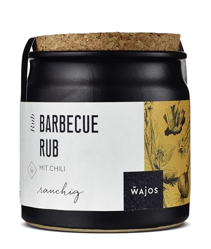 WAJOS Barbecue Rub mit Chili 55g | Würzmischung | Gewürz für Fleisch | Perfekt zum Grillen & BBQ. Grillgewürz zum Marinieren | rauchig | vegan von wajos