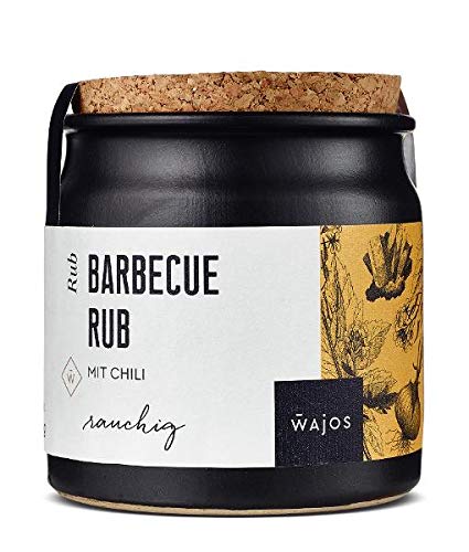 WAJOS Barbecue Rub mit Chili 55g | Würzmischung | Gewürz für Fleisch | Perfekt zum Grillen & BBQ. Grillgewürz zum Marinieren | rauchig | vegan von wajos
