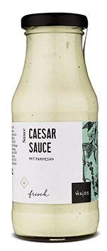 WAJOS Caesar Sauce mit Parmesan 245ml | Käsesauce, Soße für Salat, Gemüse, Fleisch, Pasta & Hühnchen | Grillsauce | kochen, würzen, grillen von wajos