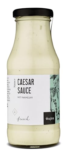 WAJOS Caesar Sauce mit Parmesan 245ml | Käsesauce, Soße für Salat, Gemüse, Fleisch, Pasta & Hühnchen | Grillsauce | kochen, würzen, grillen von wajos