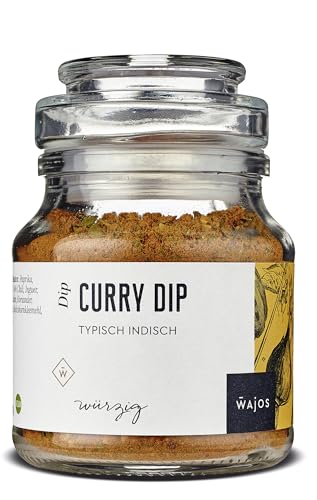 WAJOS Curry Dip 100g | typisch indische Gewürzmischung | Curry Sauce | indisches Curry Gewürz | grillen & kochen | für Fleisch, Reis und Nudeln | vegan von wajos