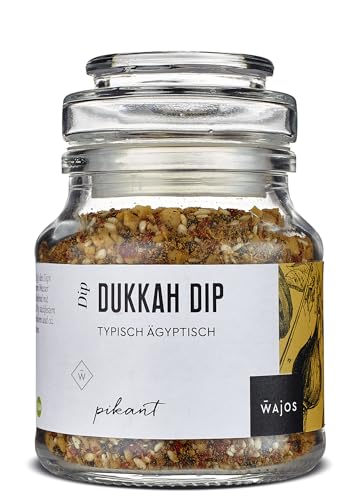 Wajos Dukkah Dip vegan, 90g: typisch ägyptische Würzmischung als Alternative zu einem Couscous und Hähnchen Gewürz von wajos
