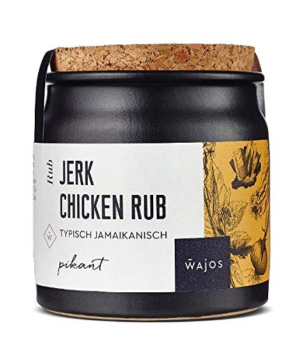 WAJOS Jerk Chicken Rub 55g Würzmischung | Gewürz für Hähnchen | Perfekt zum Grillen & BBQ | Grillgewürz zum Marinieren | jamaikanisches Gewürz | vegan von wajos
