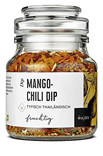 Wajos Mango-Chili Dip vegan, 70g: fruchtiger thailändischer Dip als Alternative zu Hähnchen Gewürz und Asia Gewürzen von wajos