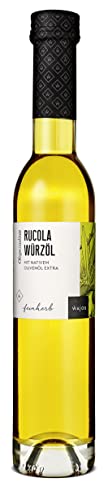WAJOS Rucola Würzöl 250ml | Rucola Öl mit Nativem Olivenöl Extra | Gewürzöl, Kräuteröl, Salatöl | kochen & verfeinern | vegan | Öl für Salat, Pasta oder Pizza von wajos