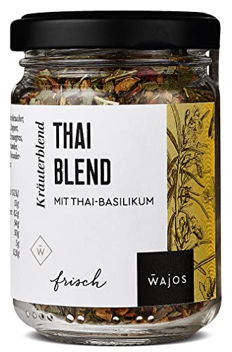 WAJOS Thai Gewürzmischung 60g mit Thai-Basilikum | typisch thailändisch | grillen & kochen & würzen | würzig-frischer Dip | für Fleisch, Fisch, asiatische Gerichte, Marinade | vegan von wajos