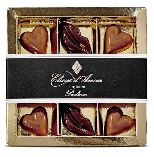 WAJOS 9er Pralinenschachtel Elixier d'Amour Hearts & Kisses, 110g von wajos