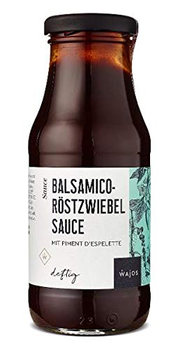 WAJOS Balsamico Röstzwiebel Sauce 245ml mit Chili | Soße zum Grillen & Kochen | Würzsoße Grillsoße | deftig, leicht rauchig bis pikant von wajos