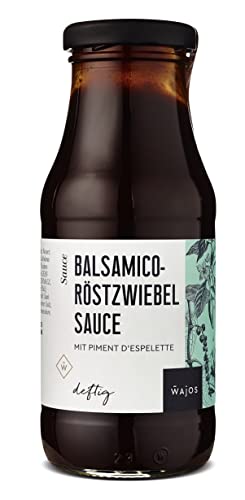 Wajos Balsamico Röstzwiebel Sauce 245ml: Deftige BBQ Sauce mit Piment D’Espelette, Grillsauce und Burger Sauce von wajos