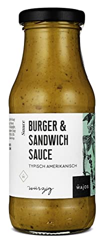 Wajos Burger und Sandwich Sauce 245ml, typisch amerikanische Soße für Gourmet-Genuss beim Grillen, Dippen & Würzen von wajos