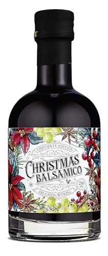 WAJOS Christmas Balsamico 250ml – Essigzubereitung (3% Säure) | Balsamico Essig mit Zimt, Sternanis und Pflaumen | Ideal zur Weihnachtszeit von wajos