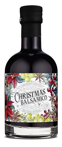 WAJOS Christmas Balsamico 250ml – Essigzubereitung (3% Säure) | Balsamico Essig mit Zimt, Sternanis und Pflaumen | Balsamico Creme zur Weihnachtszeit von wajos