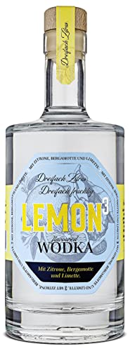 WAJOS Lemon³ Wodka 500ml, 40% vol, Aromatisierter Wodka mit Zitrone, Bergamotte & Limette, das perfekte Wodka-Geschenk von wajos