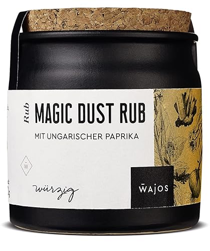 Wajos Magic Dust Rub – BBQ Rub mit ungarischer Paprika, würzig, vegan, 70g – Ideal als Paprika Gewürz. Grillen & BBQ von wajos