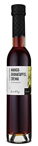 WAJOS Mango-Granatapfel Crema 250ml – Essigzuber. (3% Säure) | Fruchtessig für Salatdressing | Granatapfelessig mit Mango Frucht | kochen & grillen von wajos