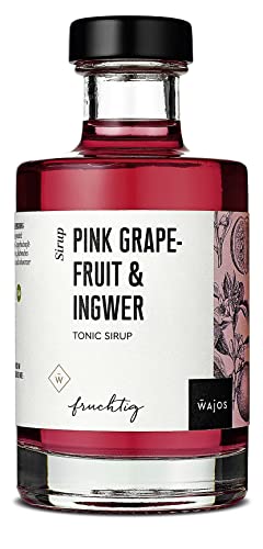 WAJOS Pink Grapefruit & Ingwer Tonic Sirup 200ml | Sirup zum Mixen von Tonic Water, alkoholfreien Cocktails & klassischem Gin Tonic | Für Gin Fans von wajos