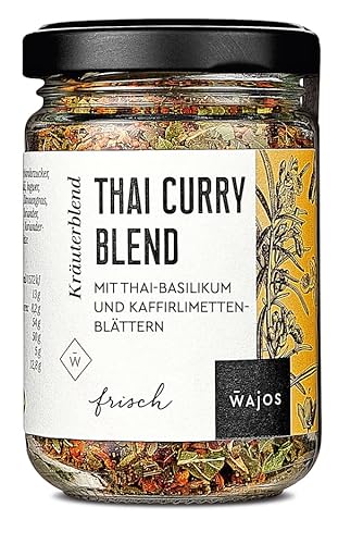 WAJOS Thai Curry Blend 65g: Würzmischung mit Thai-Basilikum und Kaffirlimettenblättern – Perfekt für CurryLiebhaber von wajos