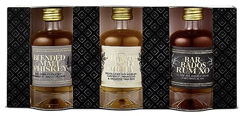 Wajos 3er Set Master Blend Edition (3x40ml) – Geschenkset für Frauen und Männer, Probierset mit Whiskey, Rum und Grappa von wajos