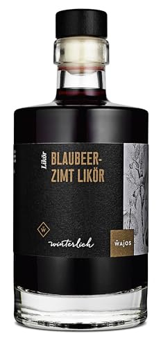 Wajos Blaubeer-Zimt Likör, Weihnachtslikör 350ml, 18% vol, Fruchtiger Genuss und schönes Geschenk von wajos