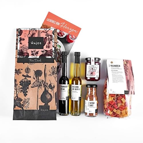 Wajos Geschenkset für Frauen: 5 Produkte + Flyer mit Rezept-Ideen in Geschenkverpackung, Besondere Geschenk für Frauen Wajos Geschenkset für Frauen: 5 Produkte + Flyer mit Rezept-Ideen in Geschenkverpackung, Besondere Geschenk für Frauen von wajos
