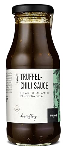 Wajos Trüffel-Chili Sauce 245 ml, Wajos Sauce mit Balsamico, Chili & Trüffel, Scharfe Gourmet Hot Sauce für Burger, Pasta, Pizza & mehr Wajos Trüffel-Chili Sauce 245 ml, Wajos Sauce mit Balsamico, Chili & Trüffel, Scharfe Gourmet Hot Sauce für Burger, Pasta, Pizza & mehr von wajos