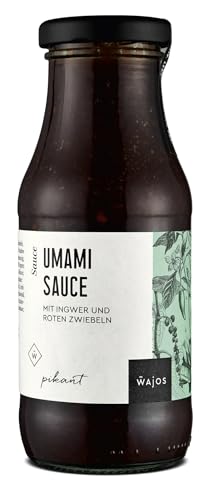 Wajos Umami Sauce 245ml – Pikante Gourmet Soße mit Ingwer und roten Zwiebeln von wajos