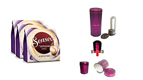 Kaffeepads Cappuccino Choco, Kaffee mit Schokoladengeschmack, neue Rezeptur, 3er Pack, 3x8 Pads Kaffeepads Cappuccino Choco, Kaffee mit Schokoladengeschmack, neue Rezeptur, 3er Pack, 3x8 Pads von wak