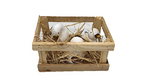 OSTERDEKO Gänschen 3 Stück plus Holzkiste OSTERDEKO Gänschen 3 Stück plus Holzkiste von wak