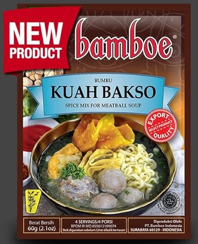 Bamboe Kuah Bakso, indonesische Gewürzmischung für Fleischbällchensuppe, 60 g Halal von warung padang