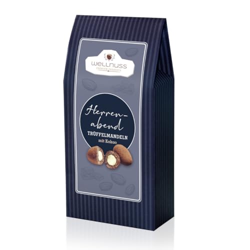 wellnuss „Herrenabend“ - Trüffelmandeln mit Kakao 175g - Geschenke für Männer – Nussmischung Männerabend Geschenk – Geschenkidee von wellnuss