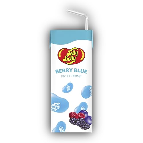 Jelly Belly Berry Blue Fruchtsaft, leckerer Saft für Kinder, mit Strohhalm, Dreierpack (3x200ml) von whatever brands ltd