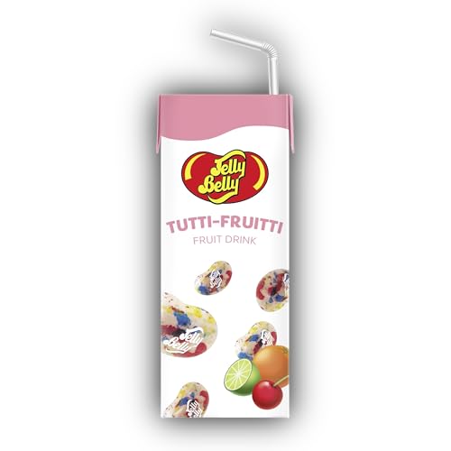 Jelly Belly Tutti Frutti Fruchtsaft, leckerer Saft für Kinder, mit Strohhalm, Dreierpack (3x200ml) von whatever brands ltd