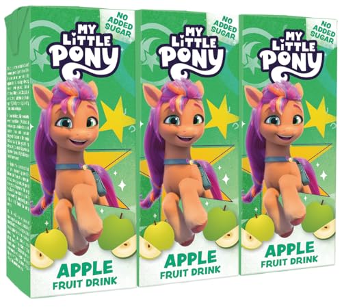 My little Pony Apple Fruchtsaft, leckerer Saft für Kinder, mit Strohhalm, ohne Zuckerzusatz, Dreierpack (3x200ml) von whatever brands ltd
